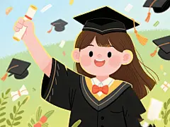 毕业季背景宣传插画素材