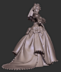 时光公主婚纱渲染图, hao lu : 这是我正在做的项目《时光公主》的婚纱渲染图，我负责模型的制作与渲染。