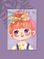 治愈系萌系少女头像插画设计