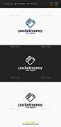 Pocket Money - Wallet Logo Description This logo can be used by payment methods, accounting, finance, inves #Money, #Pocket, #Logo, #Wallet