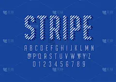 有条纹的字母