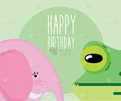 生日,可爱的,动物,贺卡,分离着色,明信片,自然,动物园,请柬,热带雨林