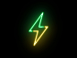 Lightning icon animation charge design digital electric energy flash icon lightning logo motion graphics neon power recharge sparkle thunderbolt