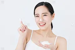portrait of young asian woman beauty image on white background