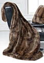 Limited Production Design: Luxurious Couture Brown Puma Faux Fur Throw * 86 x 60 Inches * Smaller Sizes Available * Request A Quote