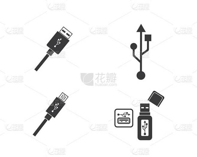 usb图标矢量说明