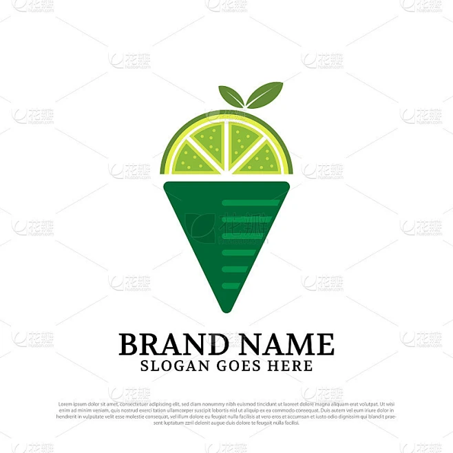 青柠冰淇淋的logo设计灵感，可以运用餐饮咖啡厅的logo设计理念素材-花瓣网