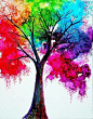 Watercolor tree