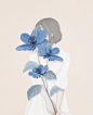 치유(Blue Flower) : 치유(Blue Flower) / 2015 / 65.1x80.3 / Digital Painting by ENSEE www.ens2e.com www.facebook.com/ens2e www.facebook.com/ens2epage