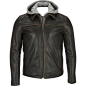 Black Rivet Leather Faded Seam Jacket w/ Removable Hood : US $329.99 New with tags in Clothing, Shoes & Accessories, Men's Clothing, Coats & Jackets