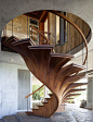 木质结构螺旋楼梯