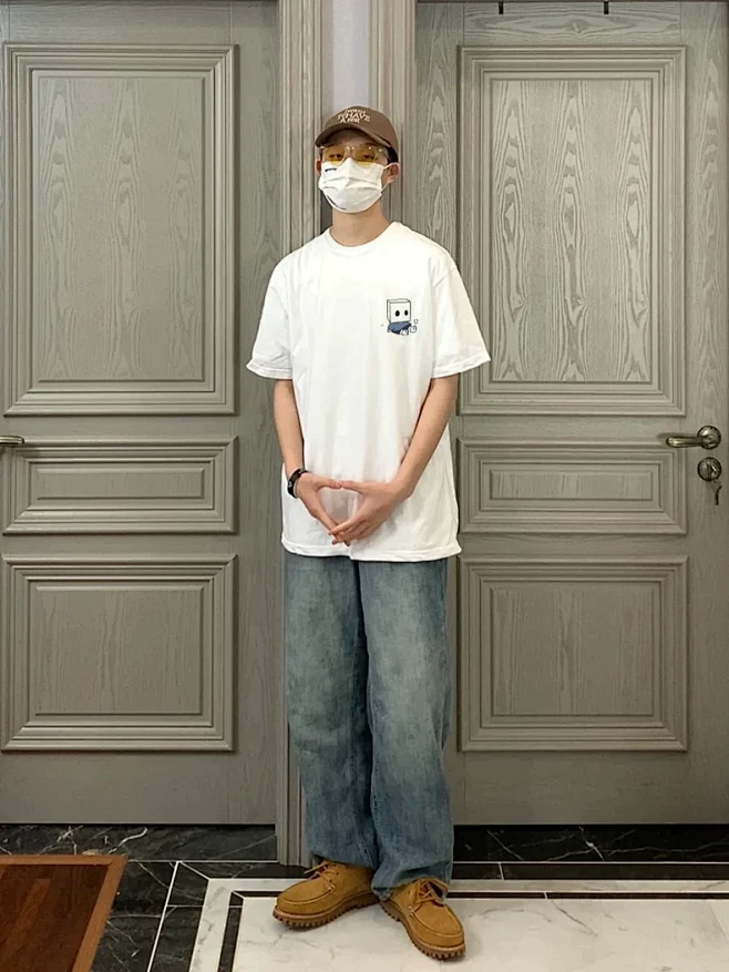 NASA联名短袖t恤男夏季男士潮流简约小...