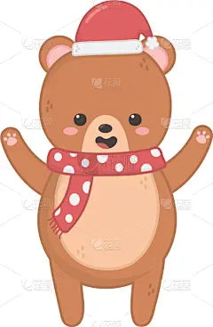 可爱的,熊,围巾,帽子,冬天,小的,性格,愉悦,设计