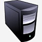 黑色服务器图标高清素材 black computer hardware pc server 个人电脑 服务器 电脑 硬件 黑色的 UI图标 设计图片 免费下载