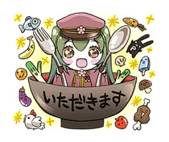 初音未来《千本樱》 - LINE 贴图 : 以黑兔P热门歌曲《千本樱》的世界观为主题的可爱贴图，欢迎大家来到千本樱的世界！！