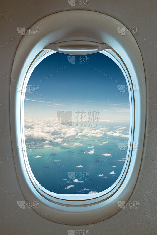 透过窗户往外看,飞机,窗户,舷窗,看风景...
