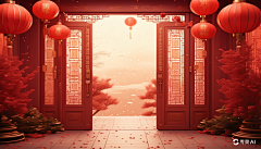 小~丫采集到AI红色活动背景