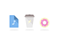 Friday Working day's activity icons - PSD