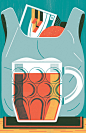 beer ILLUSTRATION  Illustrator photoshop pint radio times wacom cintiq 13hd