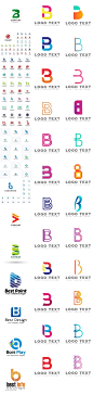 B字母标志LOGO矢量素材 - 设汇