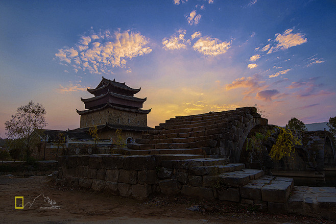 步瀛桥与文昌阁_风景_POCO摄影