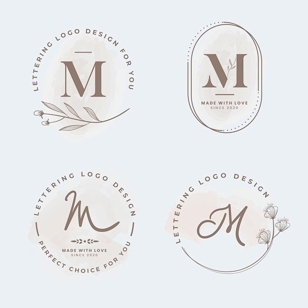 字母M小清新标志logo矢量图素材