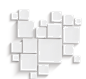 抽象白色立体几何方块商务边框