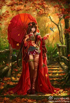 【本期画师推荐】@珊-sunmomo 毕业于北京电影学院，曾就职于北京完美世界宣传组，宣传原画师。参与完美世界《完美国际》《完美世界》《DOTA2》《诛仙3》《神雕侠侣》等项目宣传海报绘制。博客地址：O网页链接 第一张的图片之前有见过哦，还有小伙伴做成了3D。每一个都是水灵灵的的妹汁！ ​​​​