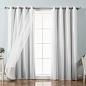 Amazon.com: Best Home Fashion Mix & Match Tulle Sheer Lace & Blackout Curtain Set - Antique Bronze Grommet Top - Vapor - 52"W X 84"L - (2 Curtains and 2 Sheer curtains): Gateway