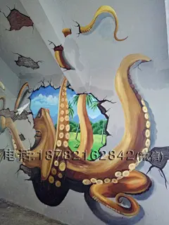 #墙绘# #网吧墙绘# #手绘墙# #成都墙绘# #3D墙绘# #油画#  #写实3D画#  #网吧3D画#