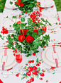 最适合春夏季节的水果主题婚礼，草莓在婚礼中的运用+来自：婚礼时光——关注婚礼的一切，分享最美好的时光。#水果主题婚礼# #草莓主题婚礼# #餐桌布置3