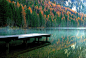 秋, 河, 湖景, 景区, 码头, 水, 树, 反思, 湖, 风景, 自然, 景观, 查看, 山下湖, 宁静