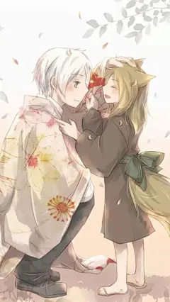 动漫人物手绘，二次元少年美图「壁纸——夏目友人帐」一个寂寞的人被给予了思念就会显得更寂寞