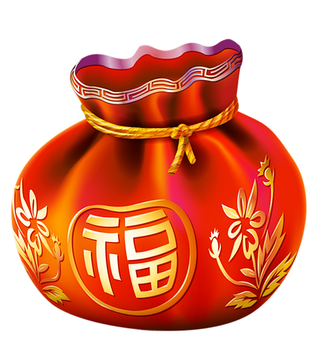 png春节元宵年货节灯笼炮竹剪纸红色拜年...