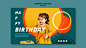 Happy birthday concept banner template