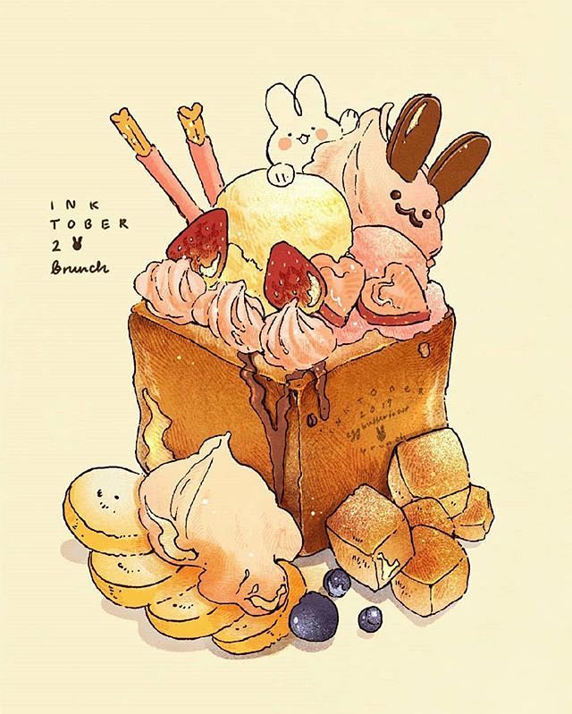 美食插画
作者： eggbutterto...