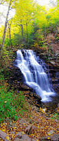 伊利瀑布-里基茨州立公园-红色岩石，宾夕法尼亚，美国 