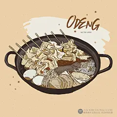 手绘图中国中华美食餐饮烧烤炒面炒饭快餐烤串炒菜川菜粤菜AI素材-淘宝网