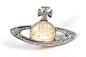 Vivienne Westwood 珍珠母寶石飛碟閃石星球耳環