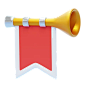 TRUMPET  3D Icon