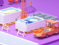 Fastspring  - 订阅世界ux网站动画矢量标志ui品牌webdeisgn布局设计3dmodeling 3d艺术插图渲染3dillustration