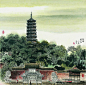 “邂逅江南” —— 国画家曹仁容写意山水作品《苏州园林名胜图》