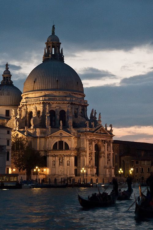黄昏时分，威尼斯，意大利