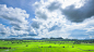   Timelapse 稻田和山地景观。