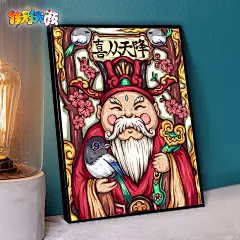 东来也 diy数字油画中国古风人物国潮手绘填充涂色卡通装饰动漫画-tmall.com天猫