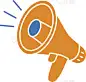 Megaphone icon isolated.