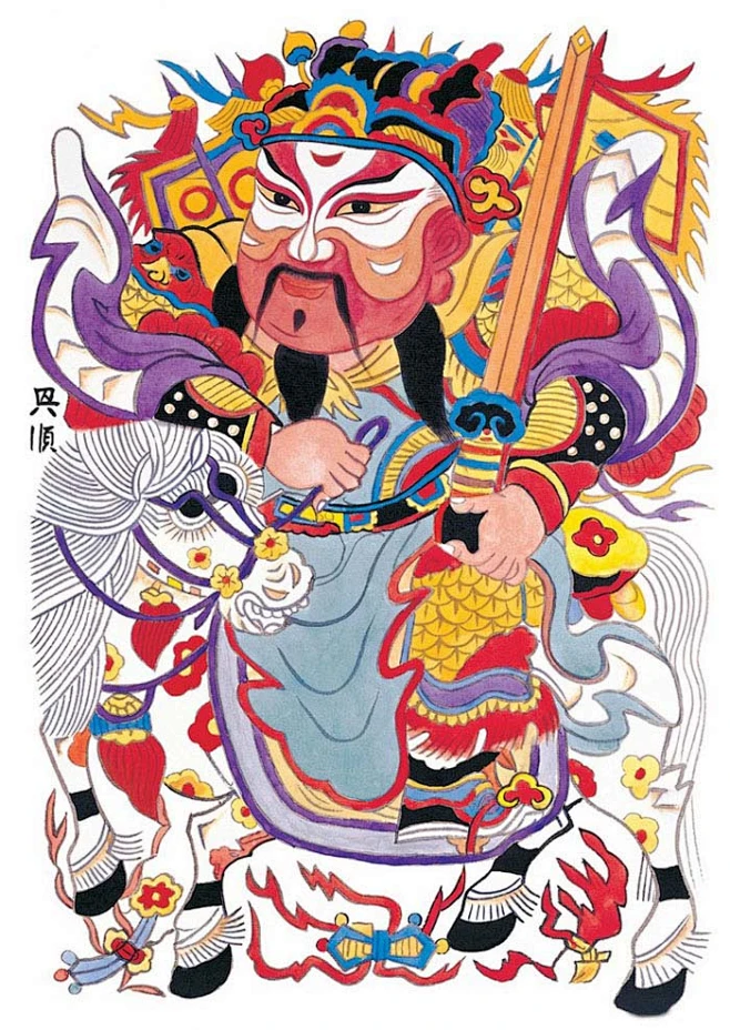 中国传统文化中的祈福门神-花瓣网