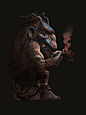 Old Enoch, Henrik Rosenborg : Old Enoch sitting on an old tree trunk smoking his pipe and you're intruding...