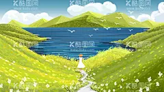 温馨唯美春季场景图片  - 源文件下载【酷图网】意境,唯美,梦幻,创意,插画,手绘,梦境,小清新海报,卡通插画,古风,温馨,文艺范,文艺海报,手绘风,浪漫,治愈系,可爱,温暖,安逸,舒适,梦中世界,森系,淡雅,文艺风,玄关画,中国风,放飞梦想,小清新,元素,韵味,国潮,春景,春季,春天,春季温馨,春季插画,踏青,郊游,春分,立春海报,春天插画