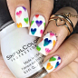 cute heart nails